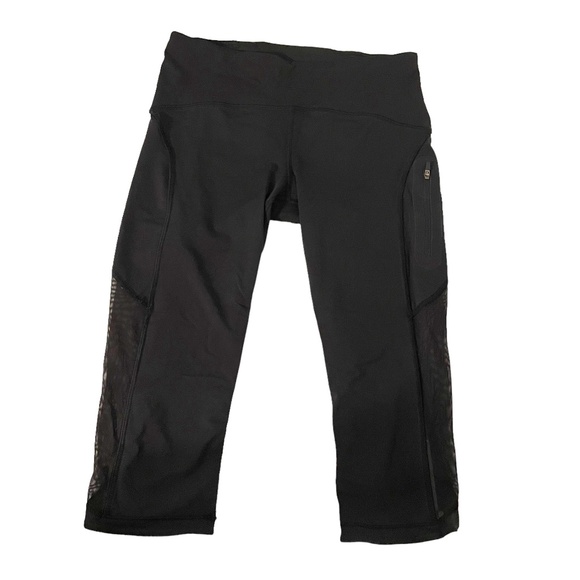 Lululemon‎ Sun Runner Crop Mesh Knee Length Legging Size 6 - Picture 1 of 7